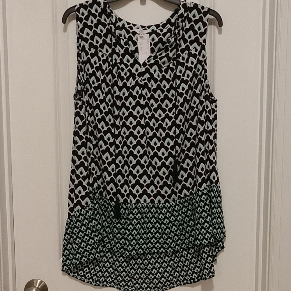 NEW Women's Crown & Ivy Sleeveless Top 1x
